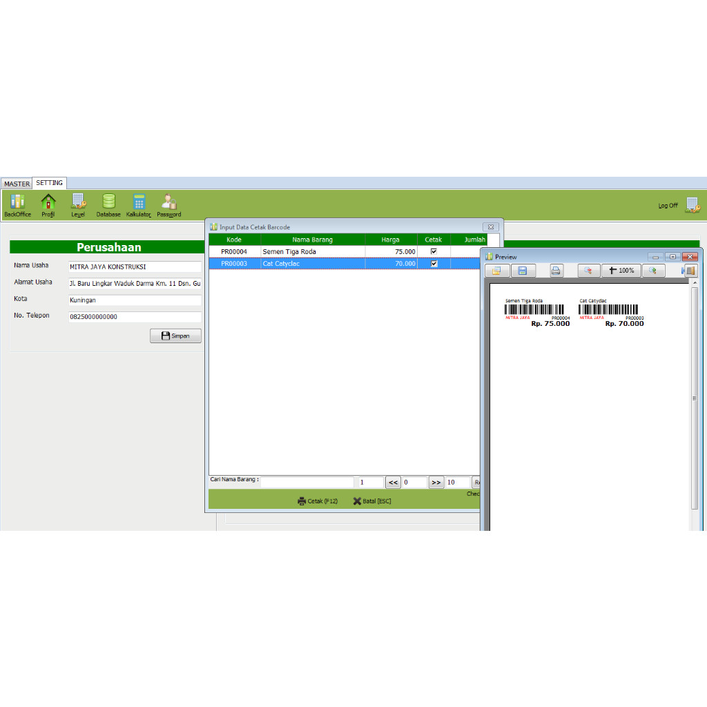 Software Aplikasi management toko bangunan