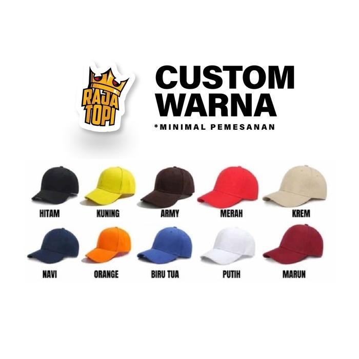 Topi Baseball Premium Grosir Sablon /Topi Custom/ Topi Panitia/ Topi Grosir #Gratisongkir