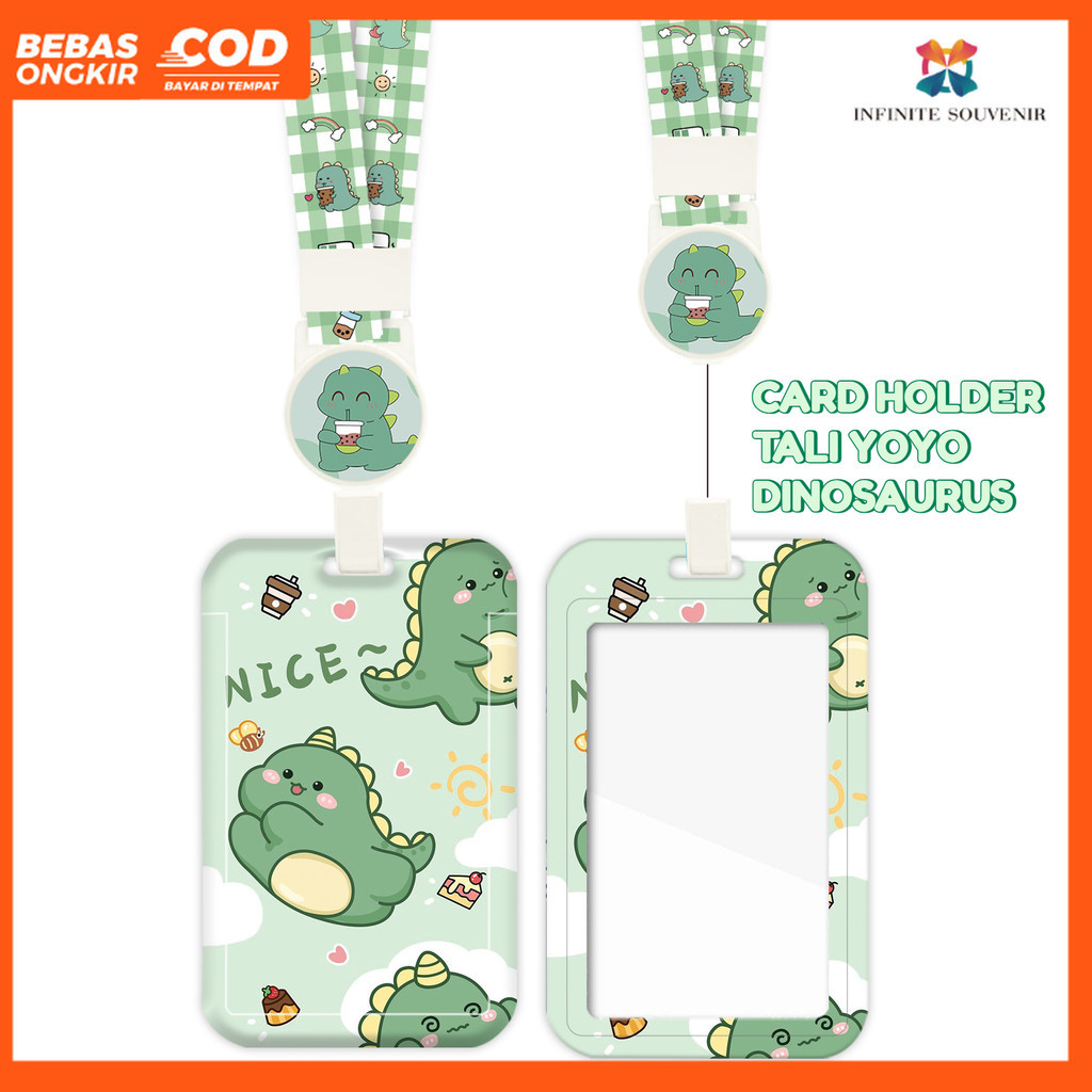 

(N017) ID Card Holder Tali Yoyo Dinosaurus / Nametag Yoyo / Card Holder Yoyo / Cat / Card Holder