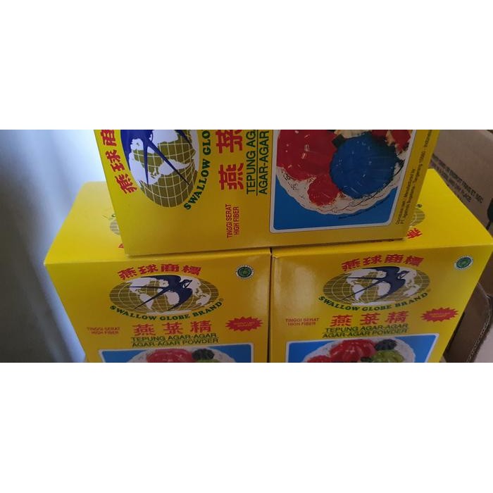 

Kualitas No1 Agar Agar Swallow Globe 1 Pack 12 X 7 Gr Putih