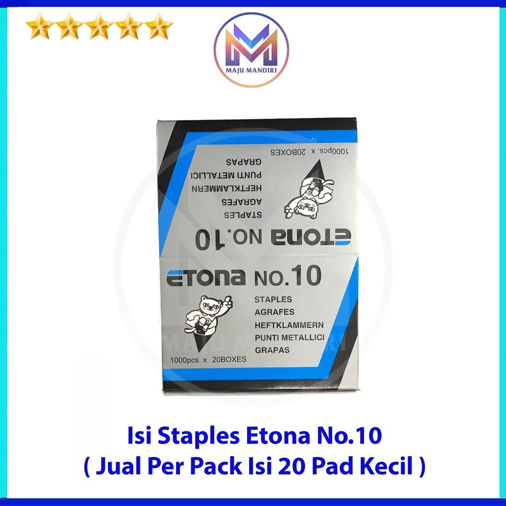 

Isi Staples Etona No.10 Untuk Stapler HD-10 HD-10D HD-10S (Mini)