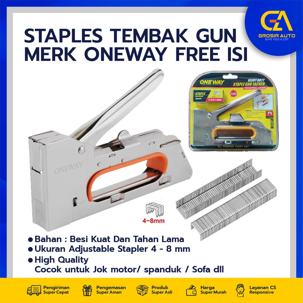 

Staples Tembak Tacker Jok Motor Stepler Tembak Besi Kuat Serba Guna