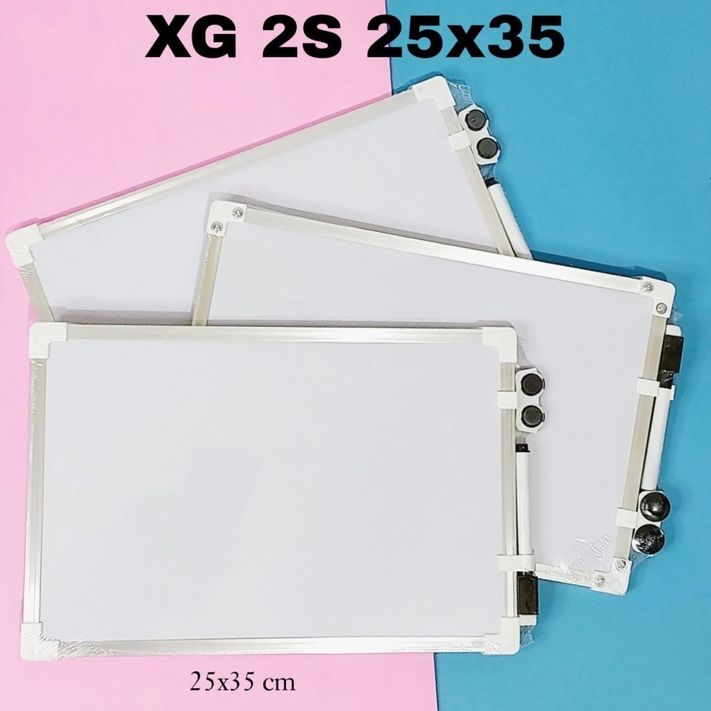 

SOS White Board Polos 2 Sisi 25x35/Papan Tulis Putih/Papan Gantung