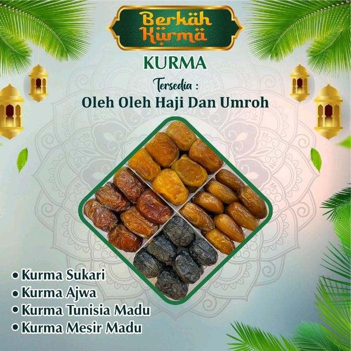 

NewZbgt- Paket Kombinasi Organik Alami Bebas Gula (Ajwa Sukari Mesir Tunisia)- Makanan Ringan -