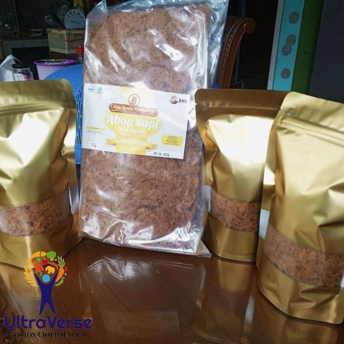 

NewZbgt- Abon Sapi cap Ayam Kampung 200g Refill / original & pedas HALAL