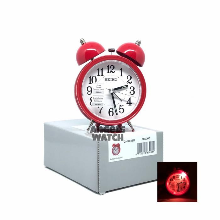 Jam Weker Kring Seiko Qhk035R Original Seiko