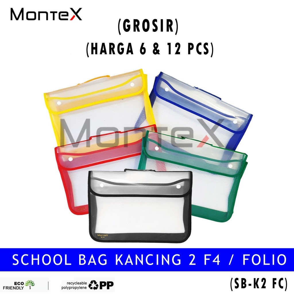 

MONTEX SCHOOL BAG KANCING 2 TENTENG BRIEF CASE (FC HARGA 6/12 PCS)