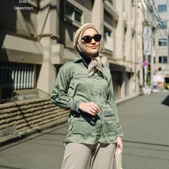 Hijara- Mylady Hijab SERENA Shirt Mylady Hijab Kemeja Wanita Casual Formal Cantik Lilac