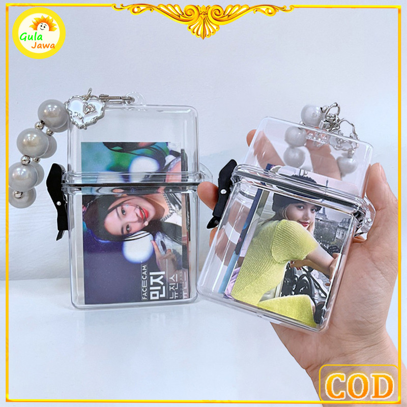 

[Hot] Transparan Plastik Portabel Kpop Photocards Holder Kotak Penyimpanan Kunci Uang Bahan Plastik