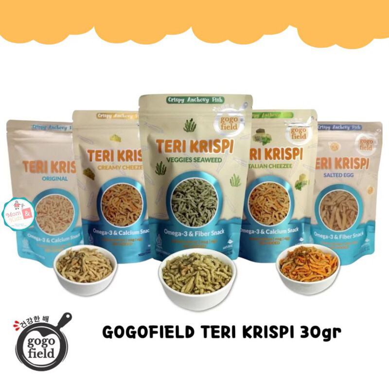 

GOGOFIELD Teri Krispi Teri Kremes Non MSG 30gr Crispy Anchovy Snack Cemilan MPASI Bayi Anak