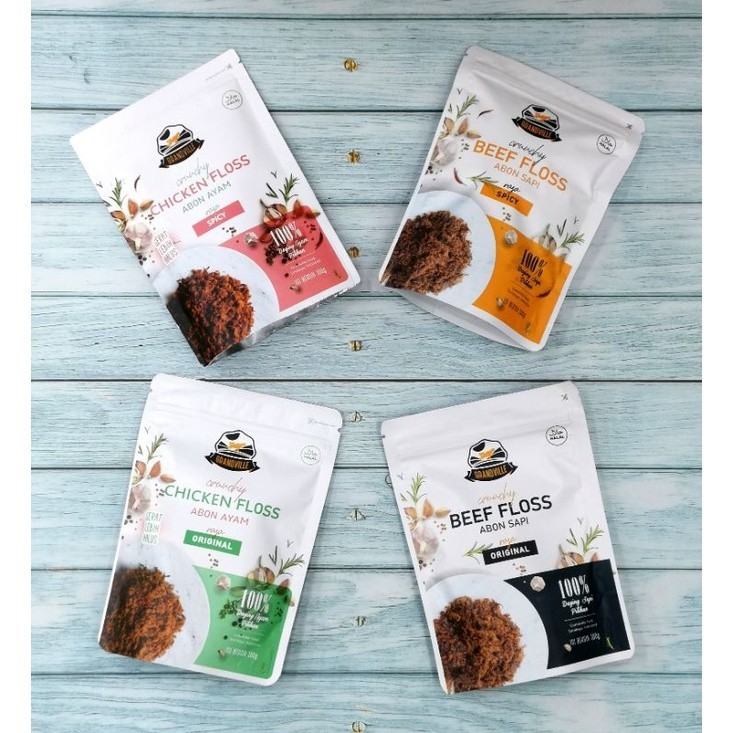 

GRANDVILLE Abon 100gr Anak MPASI Ayam Sapi Ikan Non MSG Anak Bayi MPASI 6 8 bulan 1 2 3 Tahun