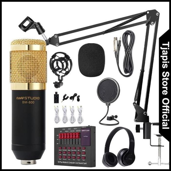Terbaru PAKET KOMPLIT MIC CONDENSER STAND ARM BM 800 BM 8000 ORIGINAL