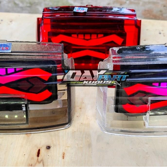 PREMIUM stoplamp gl max pro neotech led running set mika smoke clear merah lampu belakang honda gl