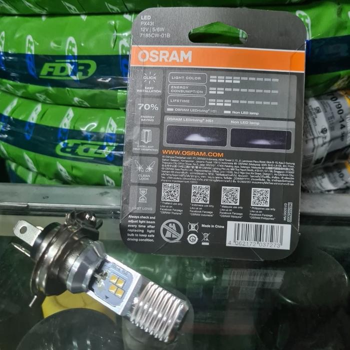 PREMIUM Bohlam Lampu Depan Led Osram HS1/H4 Warna Putih