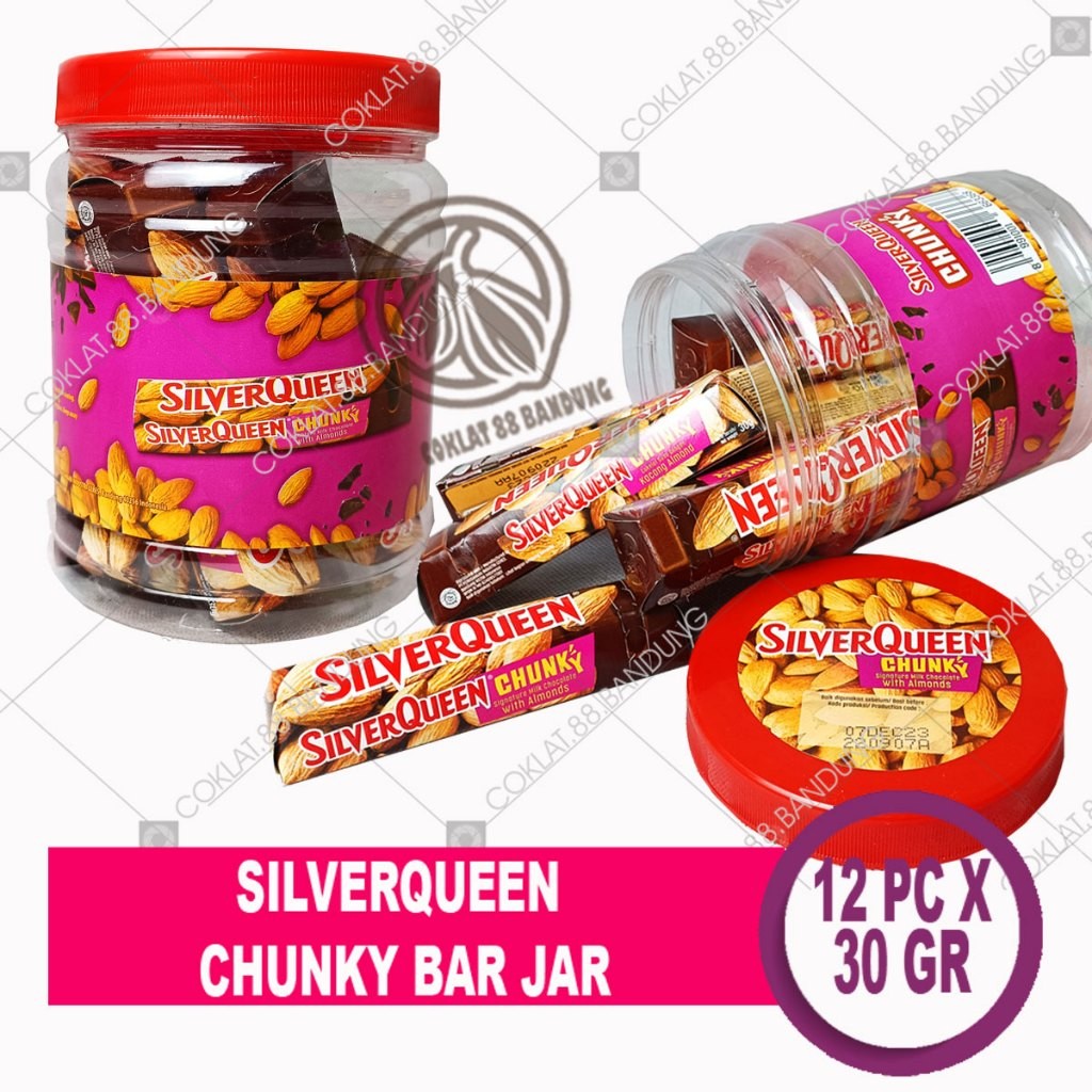 

Sajiandapur Silverqueen 1 Box Chunky Bar Kecil 26Gr X 12, Coklat Silverqueen Chunky Bar Mini Toples