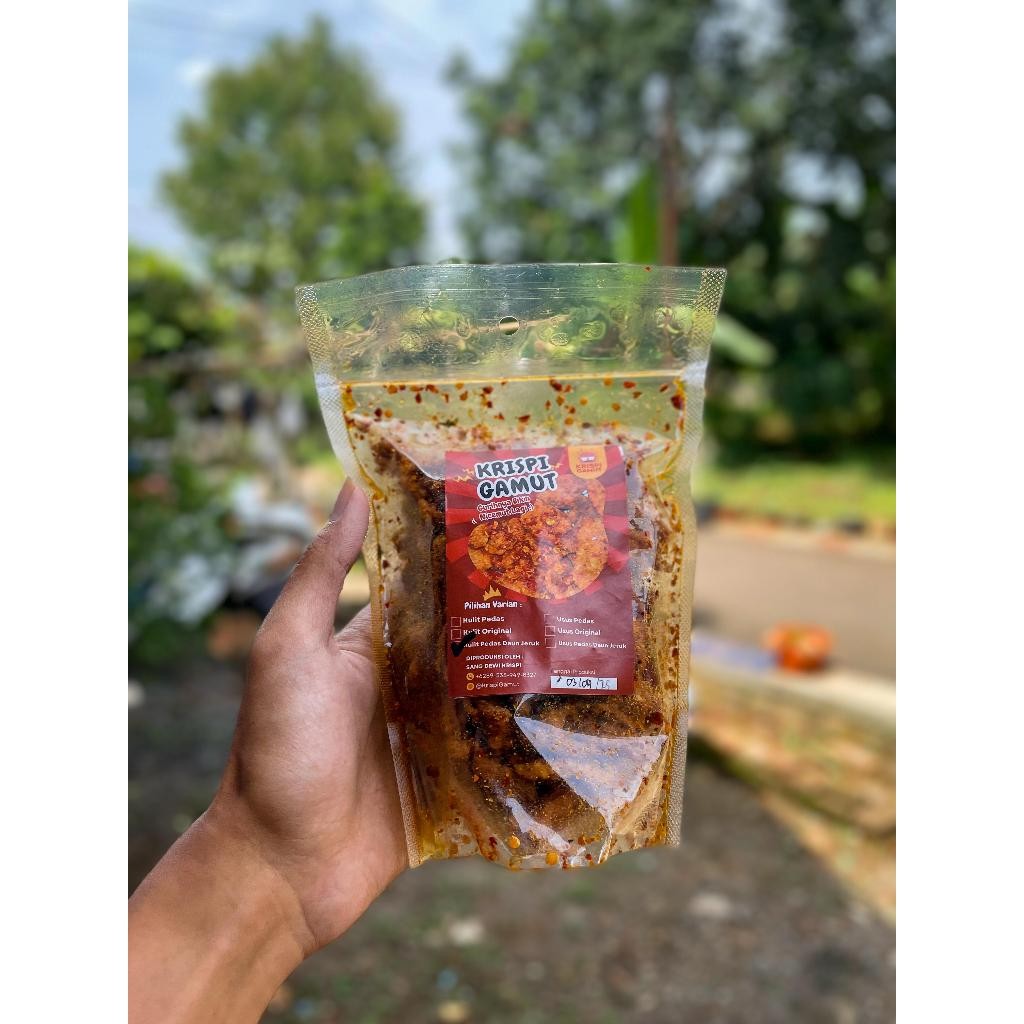 

Sajiandapur Kulit Ayam Crispy Pedas Asin Pedas Daun Jeruk 250Gr