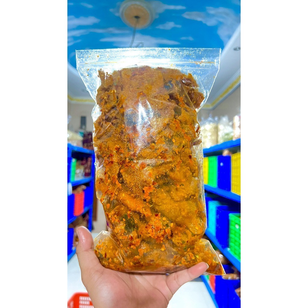 

Sajiandapur 250 Gr -Kripik Kulit Ayam Crispy Pedas Daun Jeruk - Keripik Kulit Ayam
