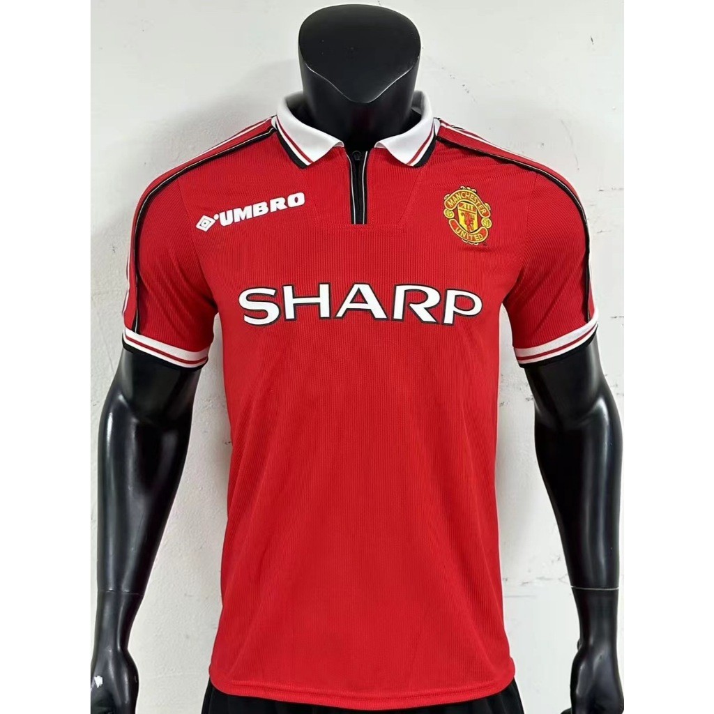 READY STOK LANGSUNG KIRIM JERSEY MU RETRO TREBLE WINNERS JERSEY BOLA BAJU MU RETRO TREBLE WINNER