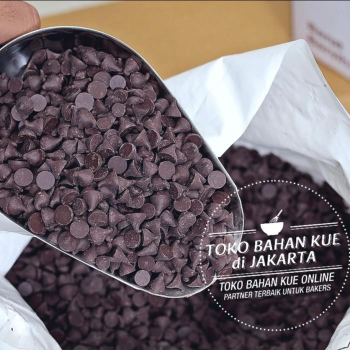 

Schoko Chocochip Compound 250gr Dark Chocolate Choco Chips Premium Chocochips Topping Cokelat Chip