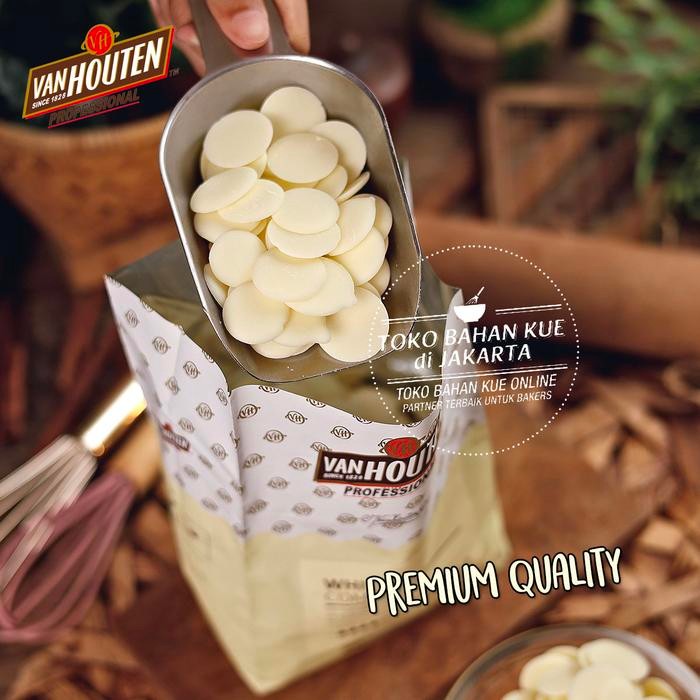 

Van Houten Coin 500gr White Chocolate Manis Rasa Susu Cokelat Compound