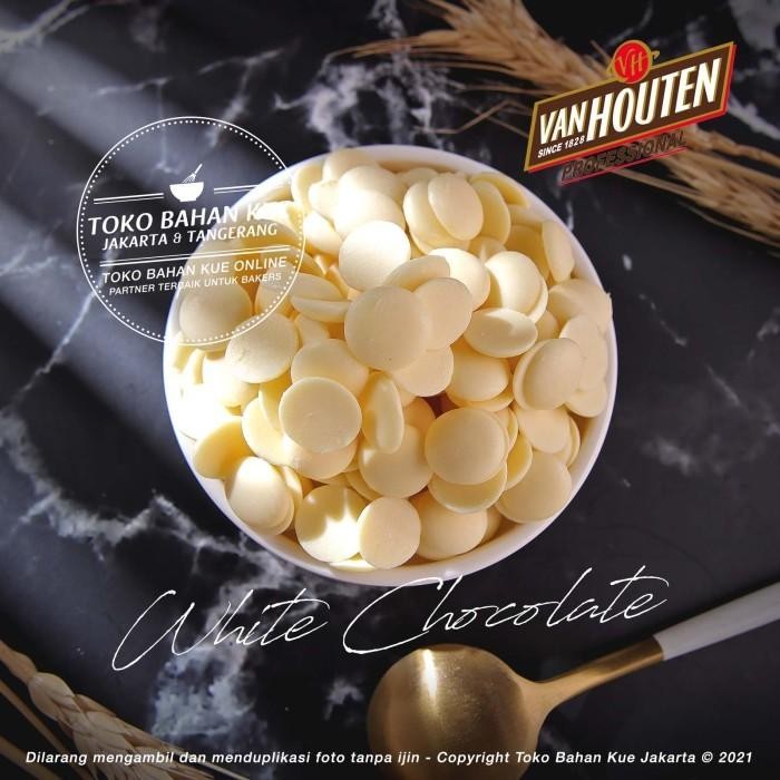 

Van Houten - White Couverture Chocolate 27,8% 500gr Coin Cokelat Putih