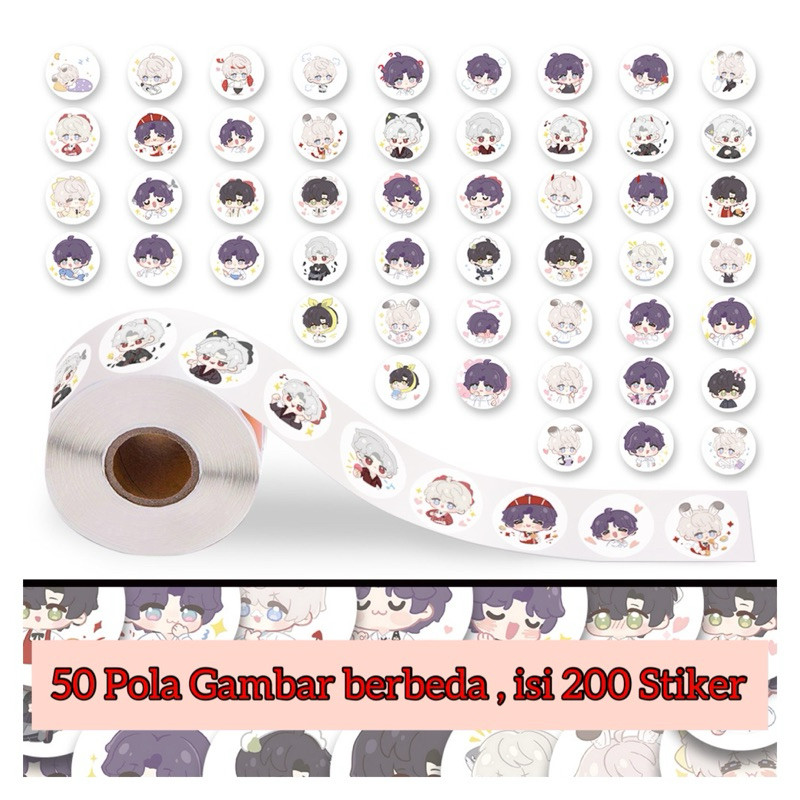 

UM1 (200 pcs)Kertas Stiker Love and Deep Space 50 Pola