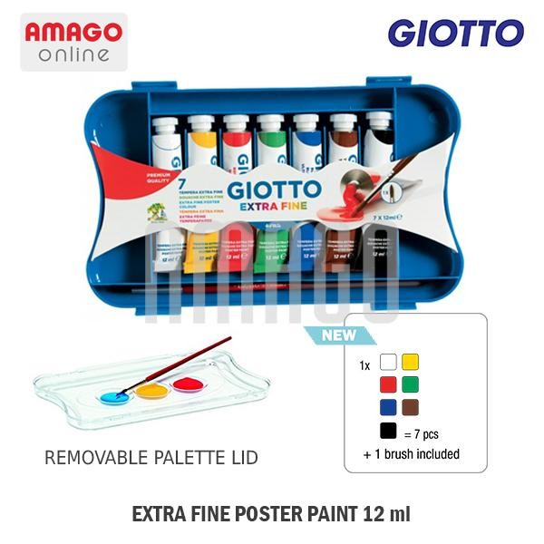 

TERLARIS GIOTTO EXTRA FINE POSTER PAINT 12 ML - 7 COLORS + BRUSH - 303100