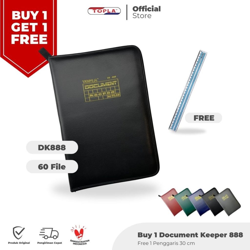 

Topla DK 888 - Map Dokumen Anti Air, Penyimpanan Berkas 60 File, 40 File, 20 File