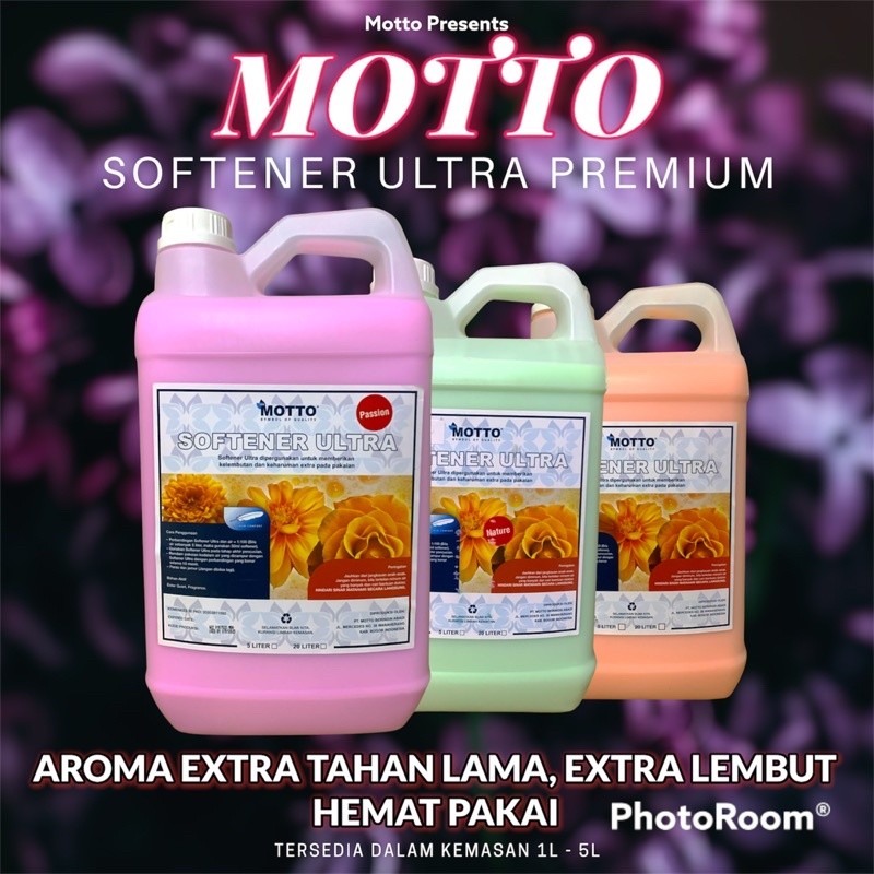 SOFTENER ULTRA PREMIUM PELEMBUT + PEWANGI (MOTTO) 5 LITER HARGA EXPRESS EXTRABUBBLEWRAP