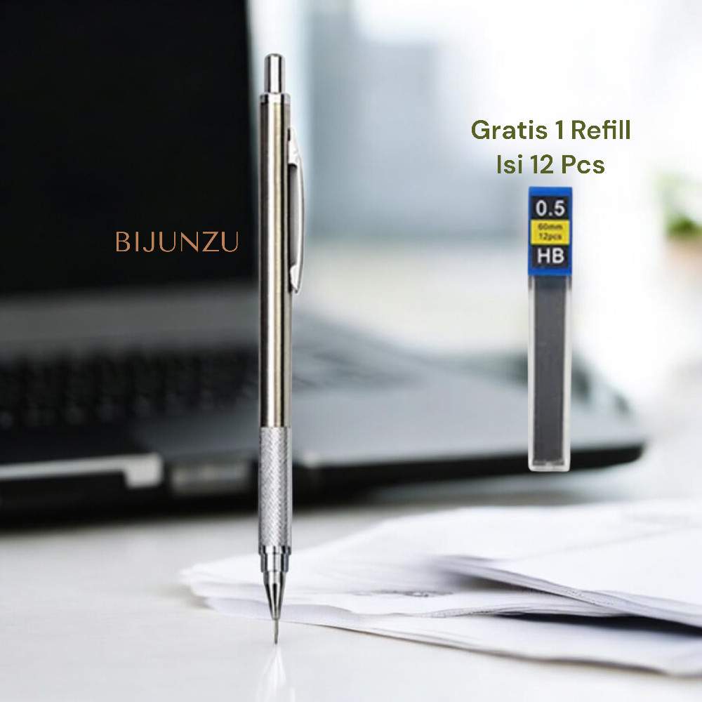 

UM1 Pensil Mekanik 0.3 0.5 0.7 Mechanical Pencil with Refill 12 Isi Ulang