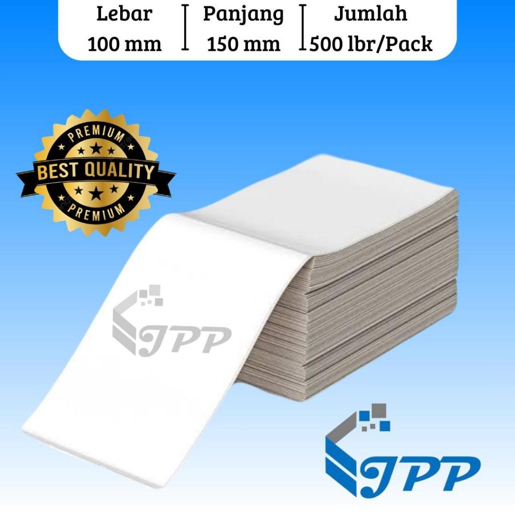 

UM1 KERTAS STIKER LABEL THERMAL LIPAT 100X150 LABEL BARCODE LABEL RESI A6 PCS TERMURAH DAN