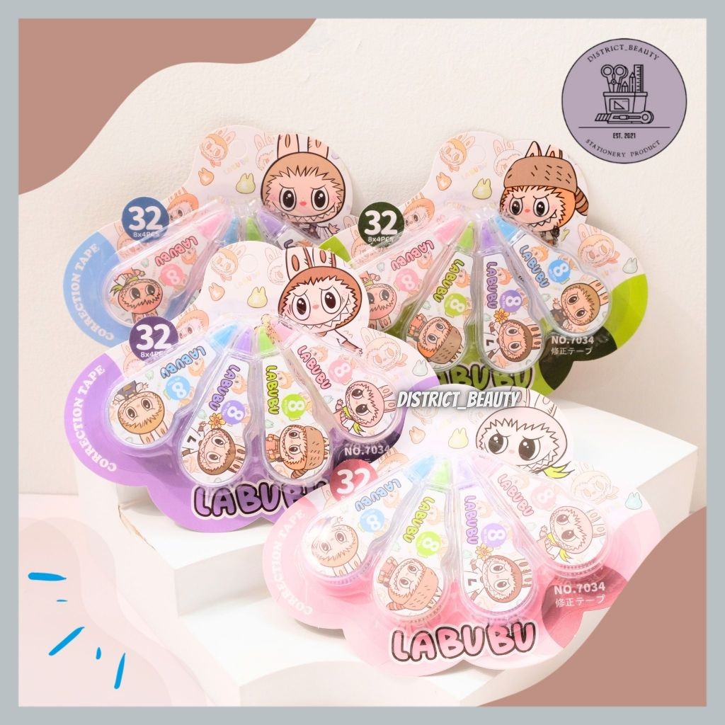 

UM1 CORRECTION TAPE LABUBU TIP EX 4 IN 1 LABUBU TIP X PENGHAPUS PULPEN CORTEP LABUBU LUCU TERMURAH