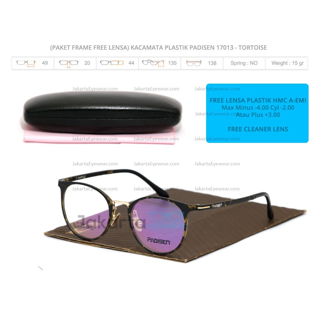 (Paket Frame Free Lens) Kaca Plastik Padisen 17013