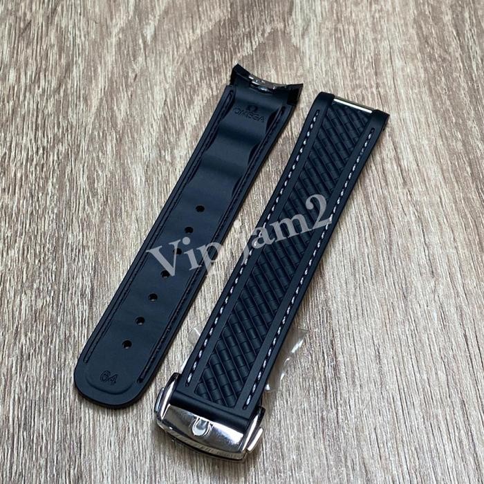 Terhemat Strap Omega Aquaterra 20Mm Hitam Putih