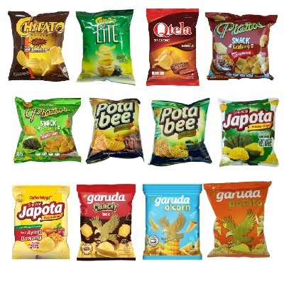 Dapur Joglo [Rcg] Snack 10Pcs = 1 Renceng Aneka Taro, Chiki, Jetz, Rin-Bee, Smax Ring, Sponge, Lea