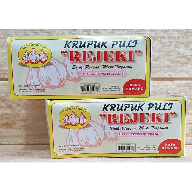

Dapur Joglo Kerupuk Puli Rejeki Tipis Gurih Rasa Bawang 200Gr / Krupuk Puli Rejeki
