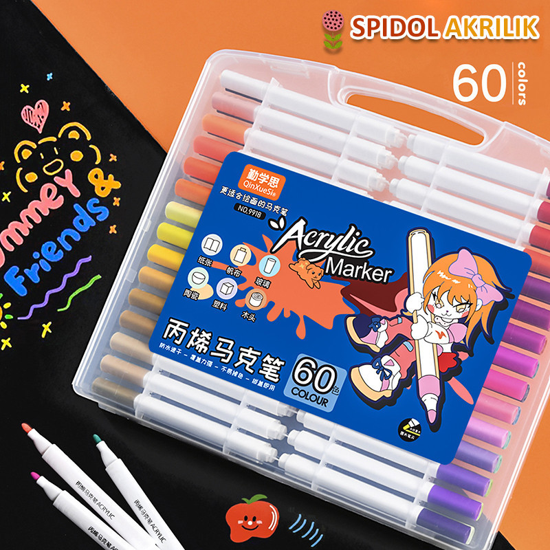 

UM1 Pen Akrilik Marker Warna Cepat Kering Tahan Air Tahan Lama Pen Akrilik Marker Painter Set