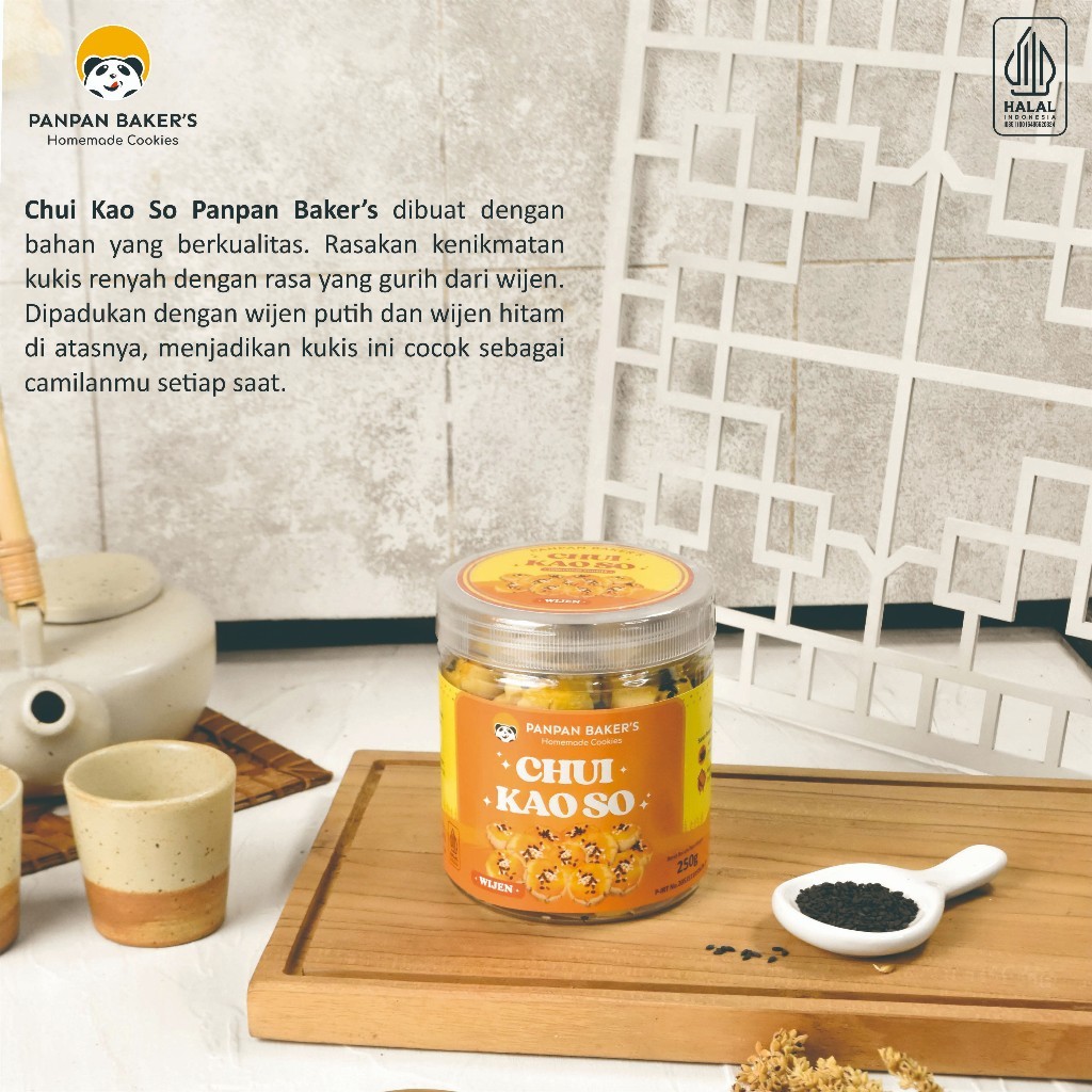 

Dapur Joglo Chui Kao So Cookies Wijen Panpan Baker'S Tabung 250 Gr - Camilan Kue Kering Renyah Dalam
