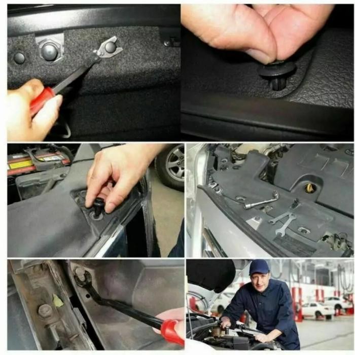 PAKU BAUT PLASTIK MOBIL MUR SEKRUP PENGENCANG PANEL PINTU BUMPER CAR