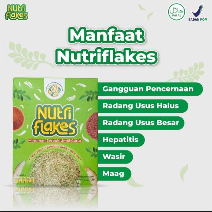 

EatFr3sh- NUTRIFLAKES SEREAL UMBI GARUT WITH PSYILIUM HUSK DAN KELOR 280 GR