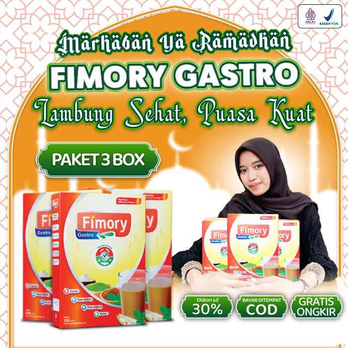 

EatFr3sh- PAKET 3 BOX FIMORY GASTRO ORIGINAL 750 grm BPOM Minuman berkhasiat terbuat dari umbi