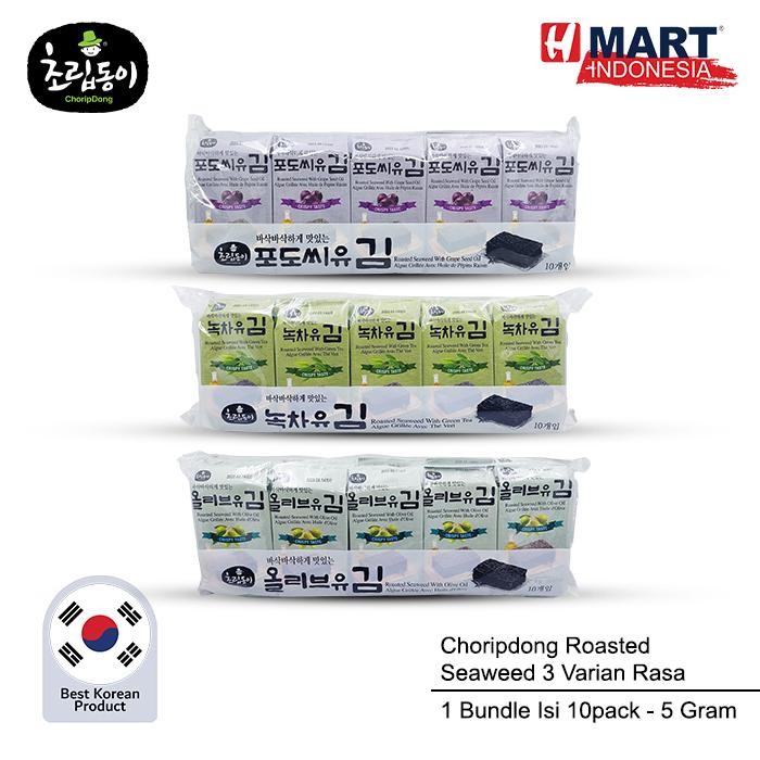 

EatFr3sh- Choripdong Roasted Seaweed - Rumput Laut Asli Korea 1 Bundle 10 Pack