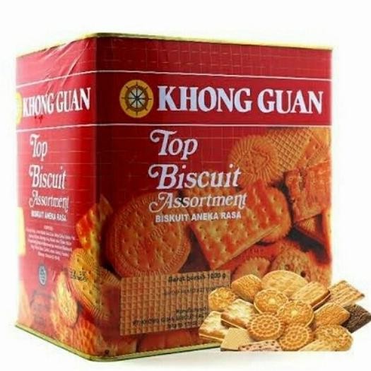 

EatFr3sh- KHONG GUAN Top Assortment Biscuit Biskuit Kaleng 1000g 1000 gram 1kg