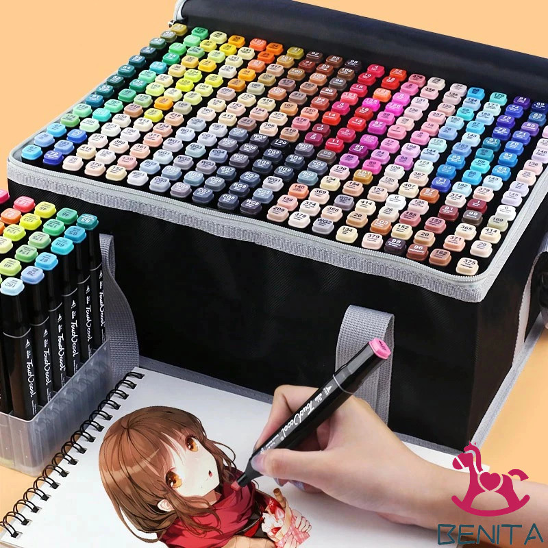 

UM1 Murah COD204/168/120 Warna Spidol Warna Dual Side Fine Art Brush Pen Sketsa Animation Markers