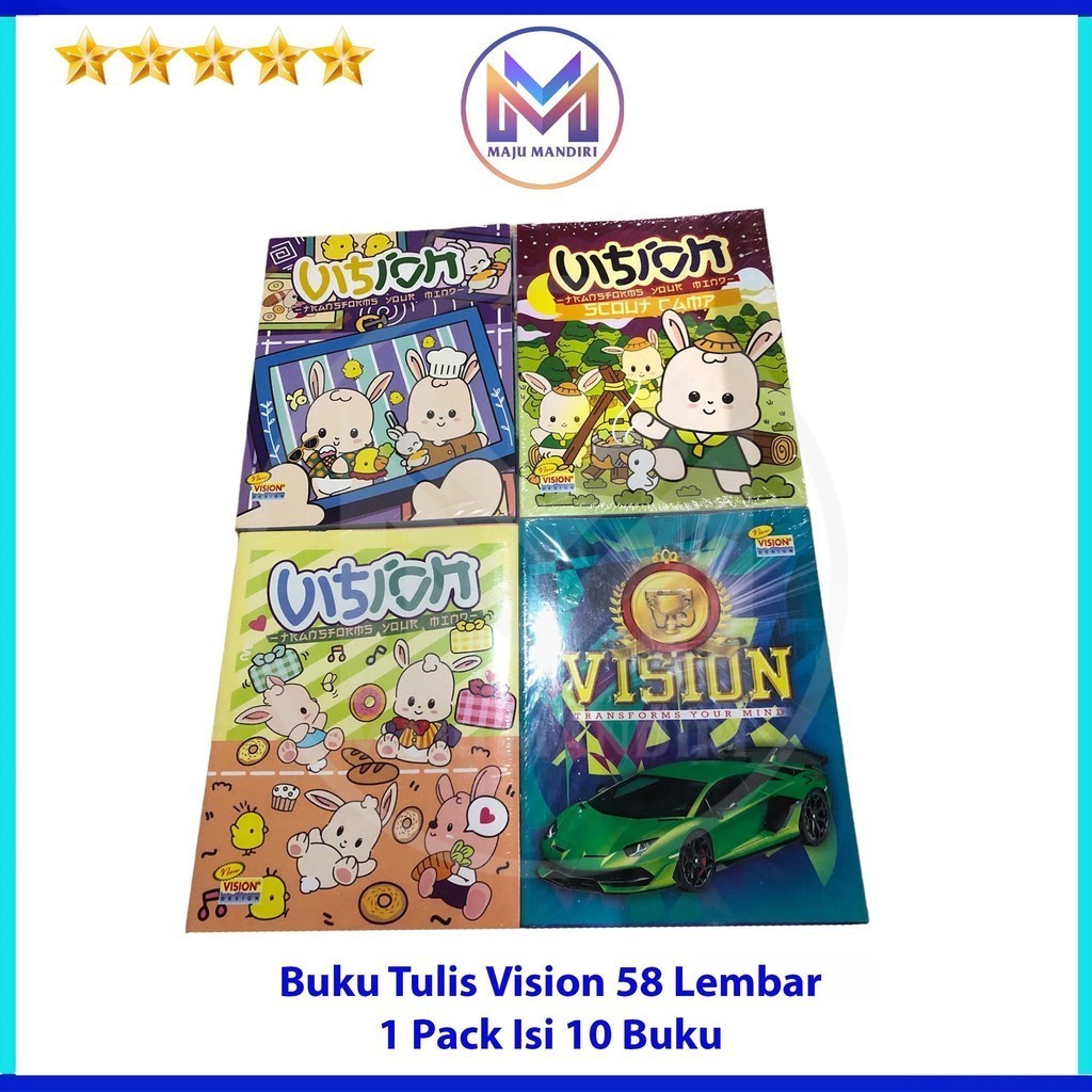 

UM1 Buku Tulis Vision 58 Lembar / Buku Untuk Sekolah TK SD Ukuran Quart