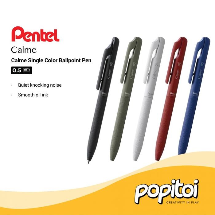 

No.OneBest- Pentel Calme Monochromatic Single Color Ballpoint Pulpen 0.5 0.7 mm
