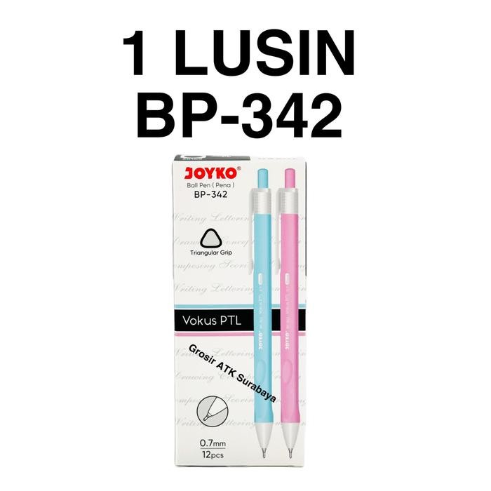 

No.OneBest- ( 1 LUSIN / 12 PCS ) BOLPEN JOYKO BP-342 / Pulpen Bolpoin Cetek Joyko Vokus PTL Pastel