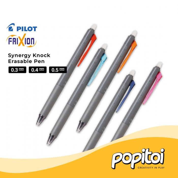 

No.OneBest- Pilot Frixion Synergy Knock Erasable Gel Pen 0.3 0.4 0.5 mm Pulpen Tinta Bisa Dihapus