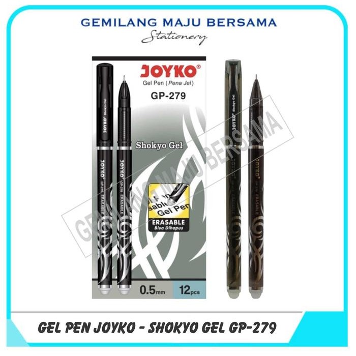 

No.OneBest- Bolpen Gel Joyko GP-279 Erasable (Bisa Dihapus) Isi 12bh