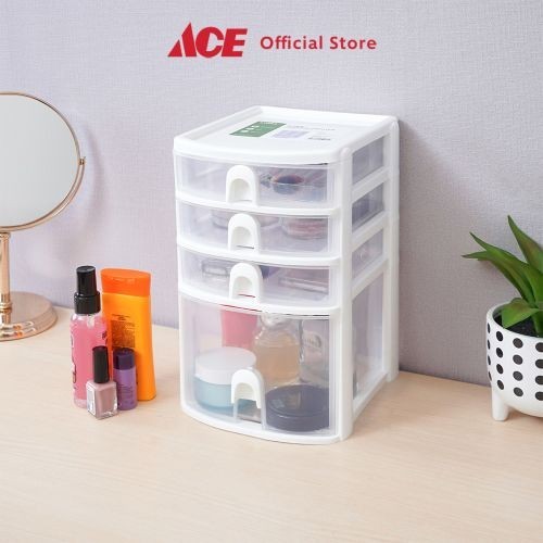 

No.OneBest- Ace - Stora Laci Penyimpanan 4 Tingkat Mini - Putih